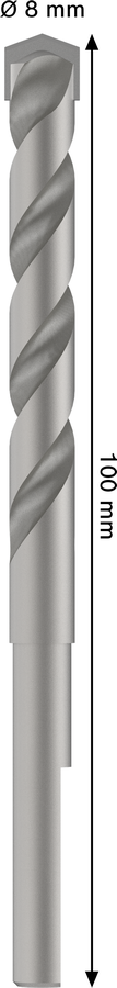 Pilotní vrták Bosch PRO 8 x ​​60 x 100 mm pro děrové pily.